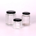 Hexagonal glass jam jar  honey jar 100ml 180ml 280ml 380ml 730ml